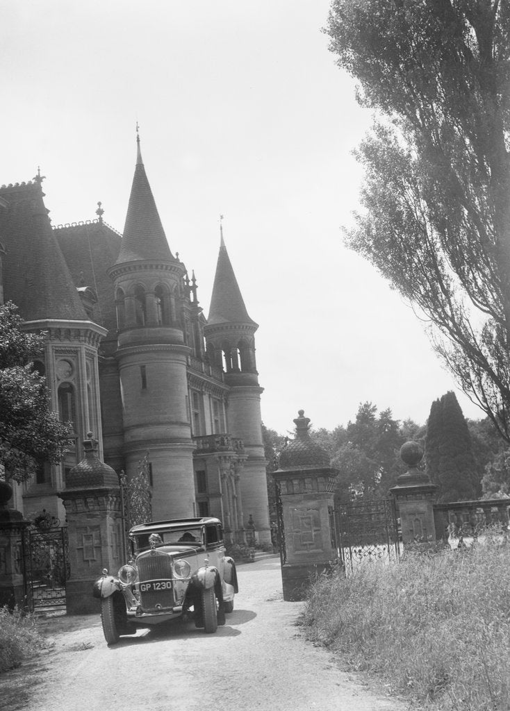 Detail of Kitty Brunell road testing a 1931 Delage D8, Wykehurst Place, Bolney, Sussex by Bill Brunell