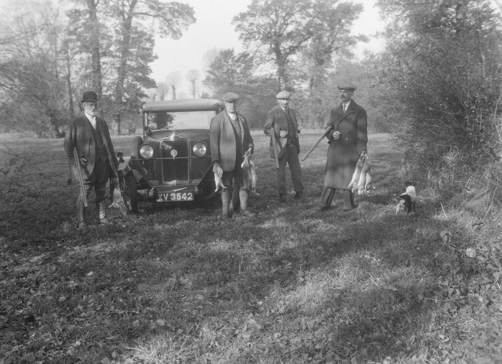 Detail of Shooting party with a 1928 Talbot 14/45 by Bill Brunell