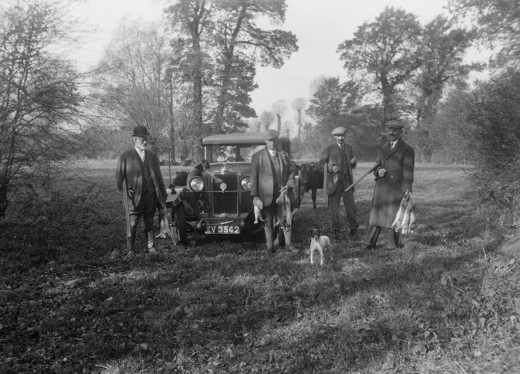 Detail of Shooting party with a 1928 Talbot 14/45 by Bill Brunell