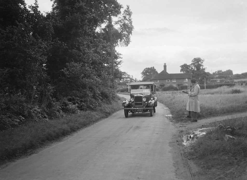 Detail of Morris Cowley Tourer taking part in a First Aid Nursing Yeomanry trial or rally, 1931 by Bill Brunell