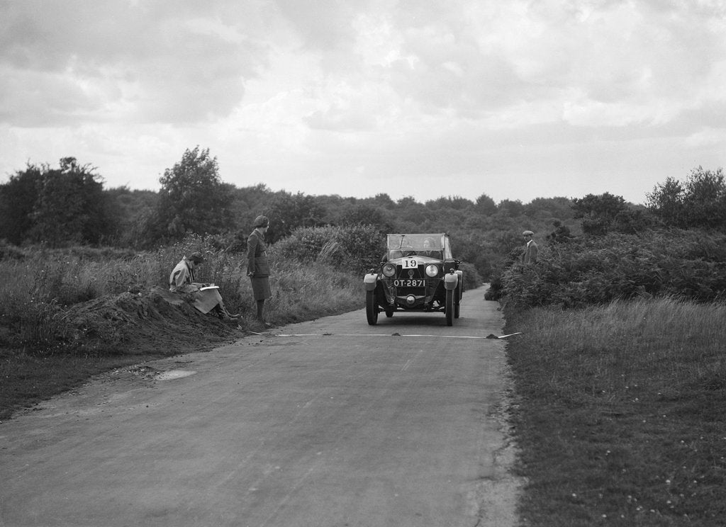 Detail of Car taking part in a First Aid Nursing Yeomanry trial or rally, 1931 by Bill Brunell