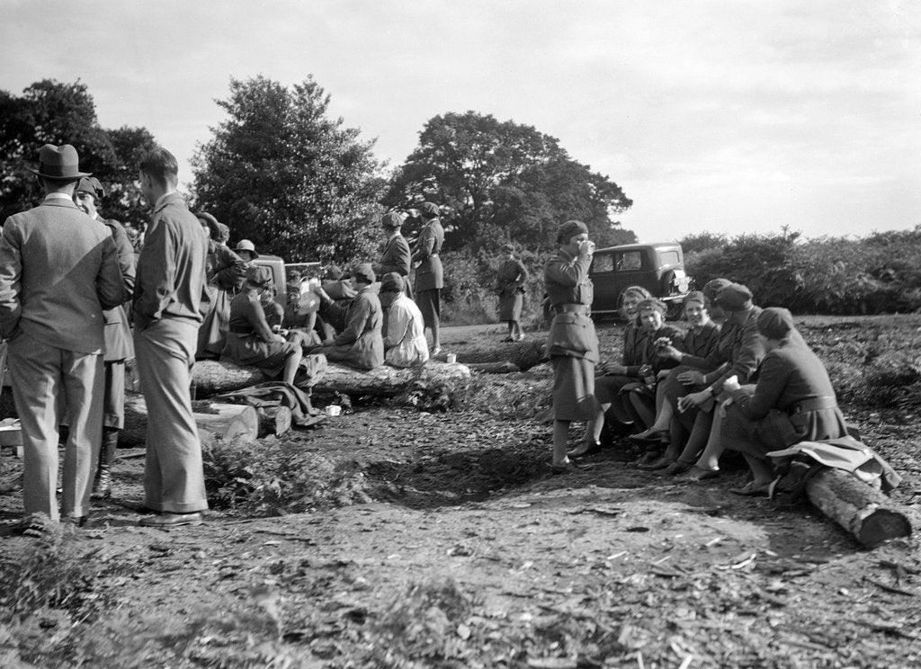 Detail of First Aid Nursing Yeomanry (FANY) trial or rally, 1931. by Bill Brunell