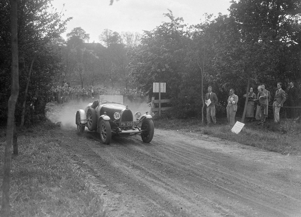 Detail of Bugatti Type 43, Bugatti Owners Club Hill Climb, Chalfont St Peter, Buckinghamshire, 1935 by Bill Brunell