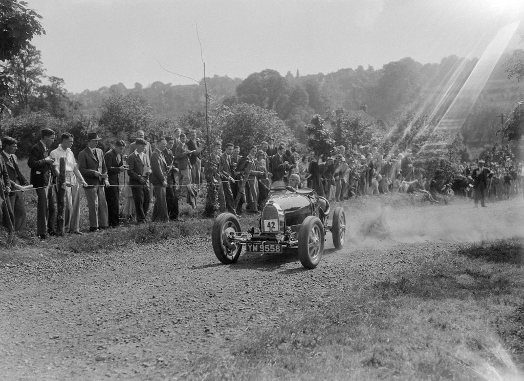 Detail of Bugatti Type 35, Bugatti Owners Club Hill Climb, Chalfont St Peter, Buckinghamshire, 1935 by Bill Brunell