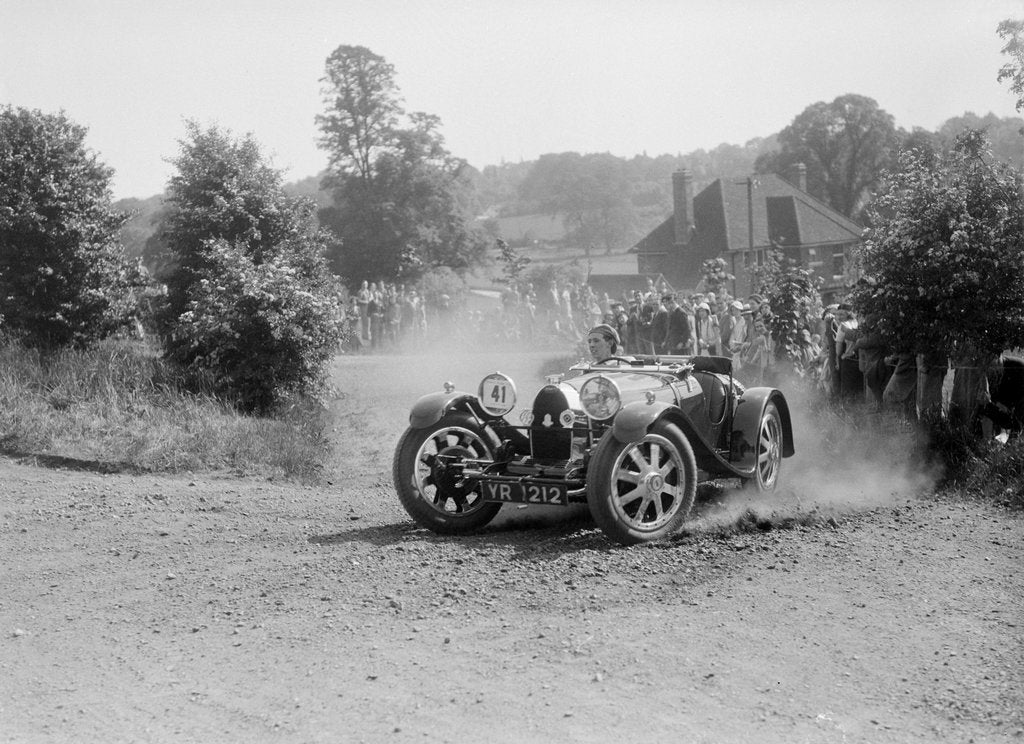 Detail of Bugatti Type 37, Bugatti Owners Club Hill Climb, Chalfont St Peter, Buckinghamshire, 1935 by Bill Brunell