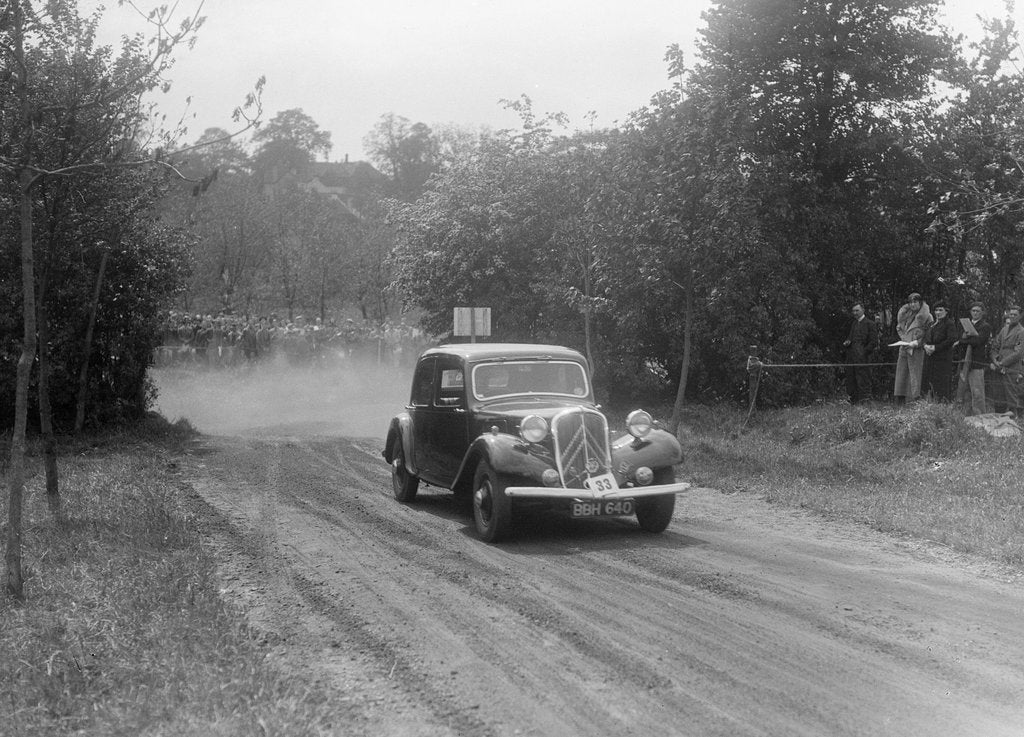Detail of Citroen saloon, Bugatti Owners Club Hill Climb, Chalfont St Peter, Buckinghamshire, 1935 by Bill Brunell