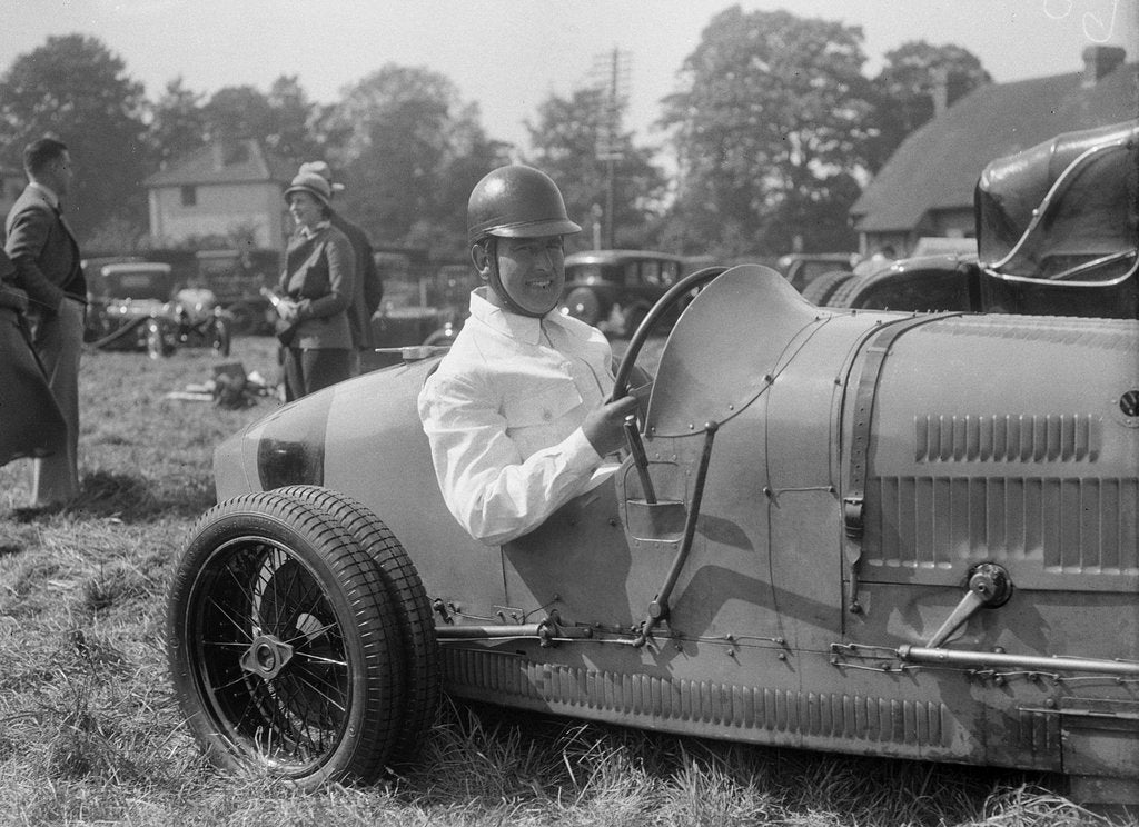 Detail of Bugatti Type 35, Bugatti Owners Club Hill Climb, Chalfont St Peter, Buckinghamshire, 1935 by Bill Brunell