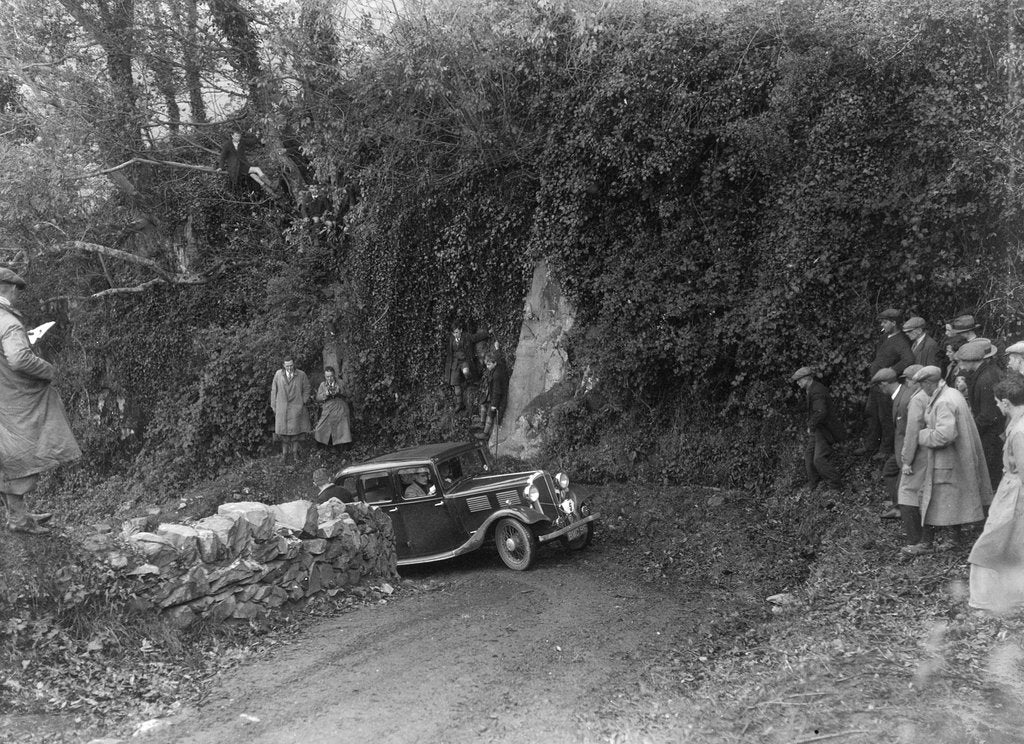 Detail of 1934 Standard 10/12 taking part in a Standard Car Owners Club trial by Bill Brunell