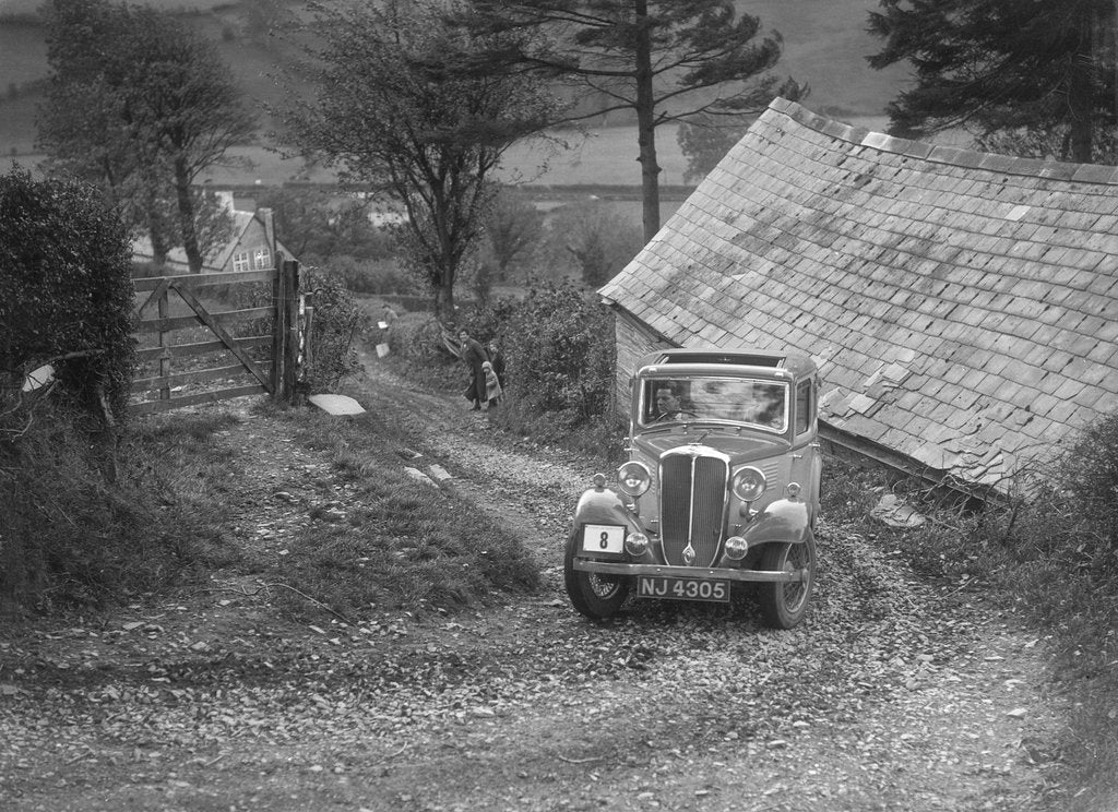 Detail of Standard Nine taking part in a Standard Car Owners Club trial by Bill Brunell