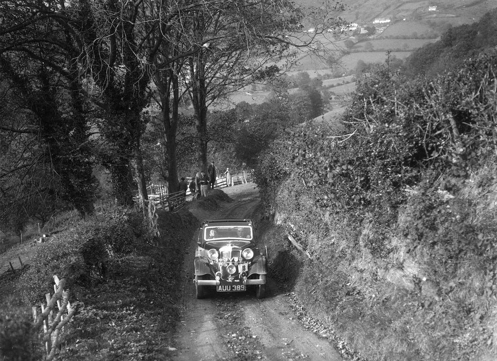 Detail of Standard Avon Ten taking part in a Standard Car Owners Club trial by Bill Brunell