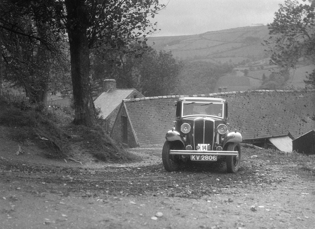 Detail of 1932 Standard Nine taking part in a Standard Car Owners Club trial by Bill Brunell
