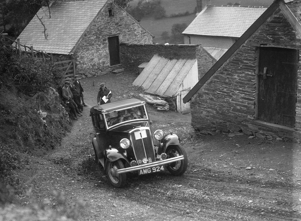 Detail of 1933 Standard saloon taking part in a Standard Car Owners Club trial by Bill Brunell