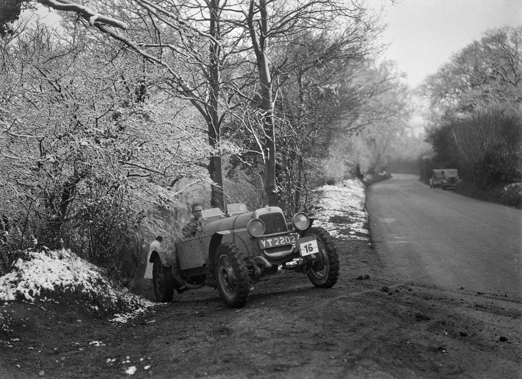 Detail of Alvis competing in a motoring trial, late 1930s by Bill Brunell