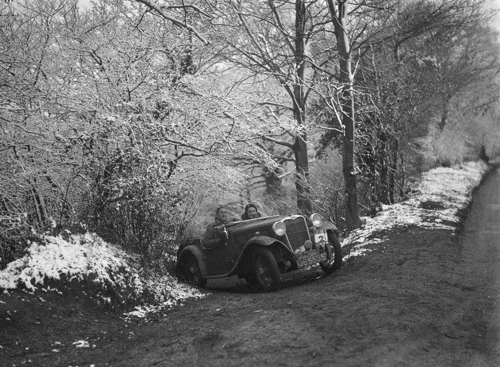 Detail of 1935 Singer Le Mans taking part in a motoring trial, late 1930s by Bill Brunell