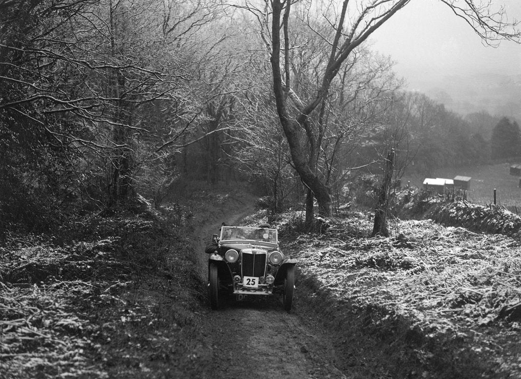 Detail of MG PB taking part in a motoring trial, late 1930s by Bill Brunell