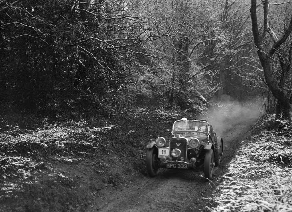 Detail of 1934 Singer Le Mans taking part in a motoring trial, late 1930s by Bill Brunell