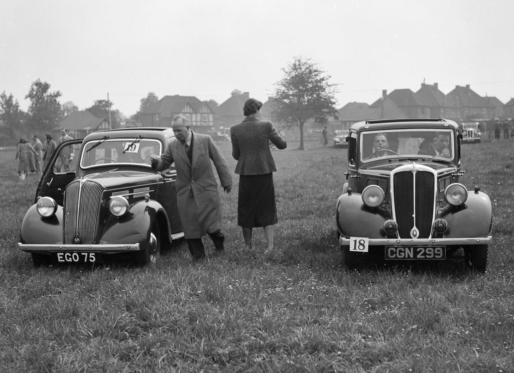 Detail of Standard Flying Ten and Standard Ten at the Standard Car Owners Club Gymkhana, 8 May 1938 by Bill Brunell