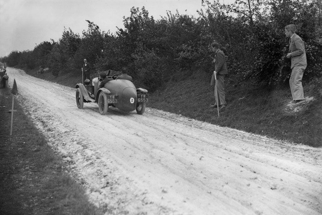 Detail of NW Rae's Salmson taking part in the North West London Motor Club Trial, 1 June 1929 by Bill Brunell