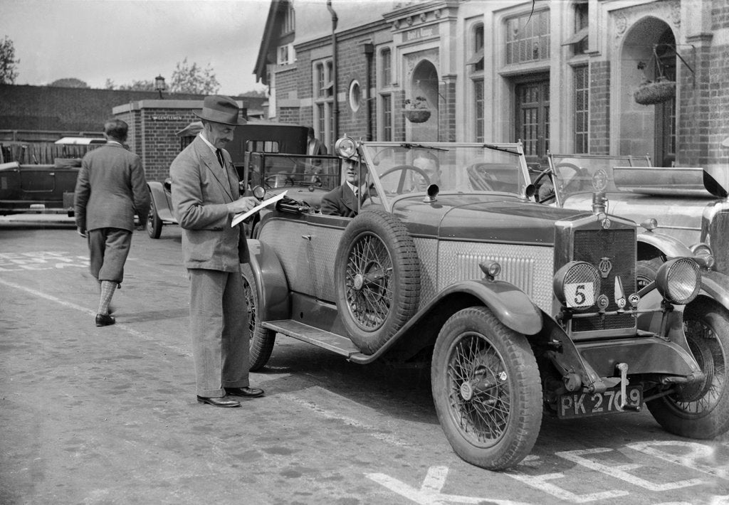 Detail of MG 14/40 of DC Collins taking part in the North West London Motor Club Trial, 1 June 1929 by Bill Brunell