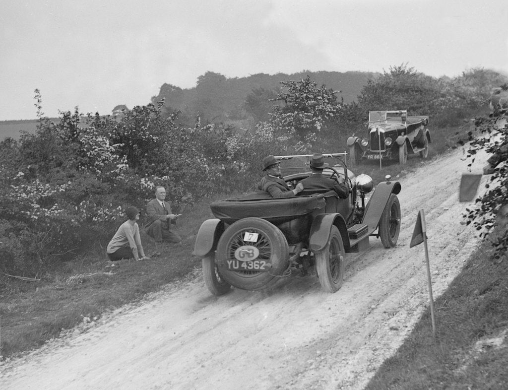 Detail of Bentley of SB Harris taking part in the North West London Motor Club Trial, 1 June 1929 by Bill Brunell