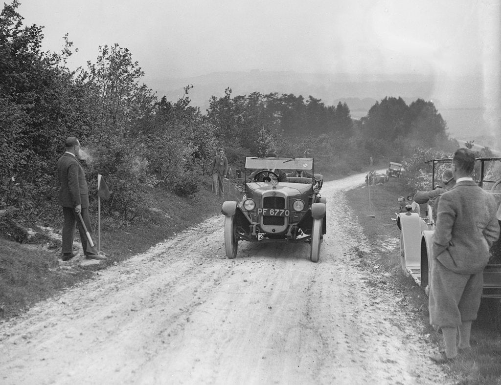Detail of Austin 12/4 open 4-seater taking part in the North West London Motor Club Trial, 1 June 1929 by Bill Brunell