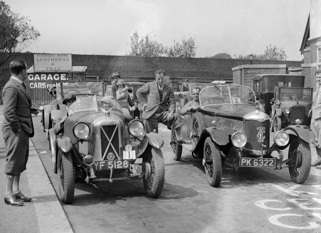 Detail of Cars at the North West London Motor Club Trial, Osterley Park Hotel, Isleworth, 1 June 1929 by Bill Brunell