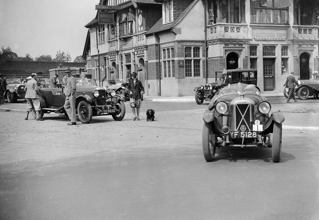 Detail of Cars at the North West London Motor Club Trial, Osterley Park Hotel, Isleworth, 1 June 1929 by Bill Brunell