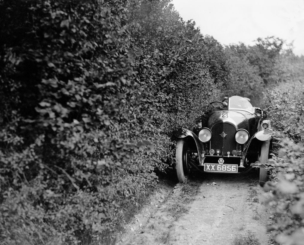 Detail of 1925 Bentley of Miss MH Ogilvie taking part in the North West London Motor Club Trial, 1 June 1929 by Bill Brunell