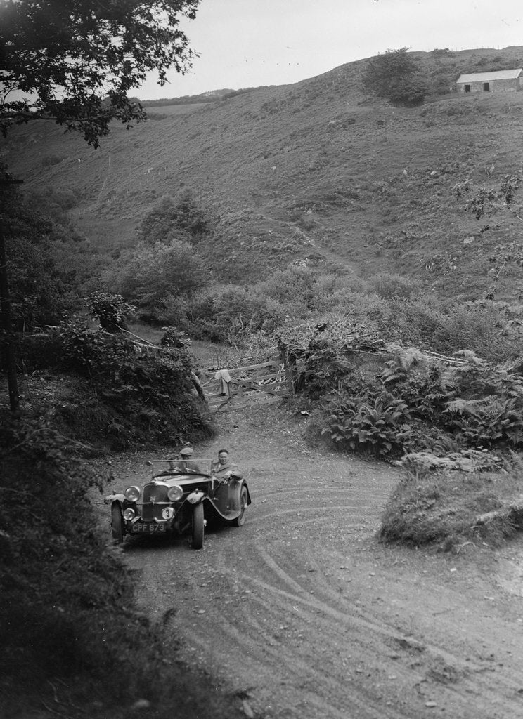 Detail of 1935 AC tourer taking part in a motoring trial, late 1930s by Bill Brunell