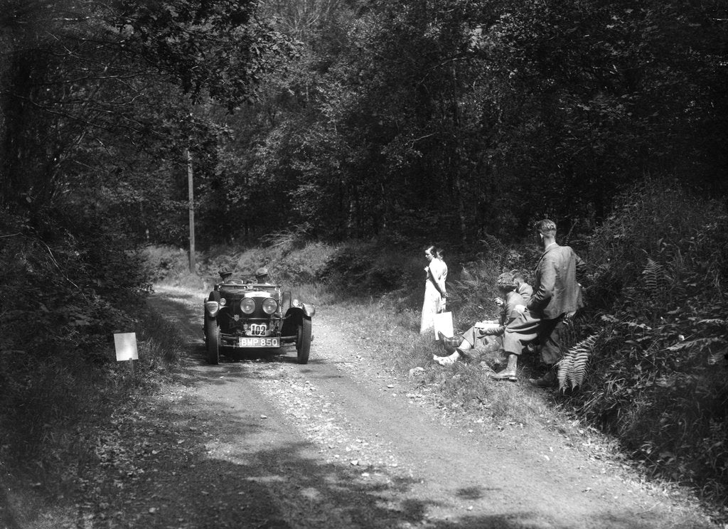 Detail of 1935 Frazer-Nash TT replica taking part in a motoring trial, late 1930s by Bill Brunell