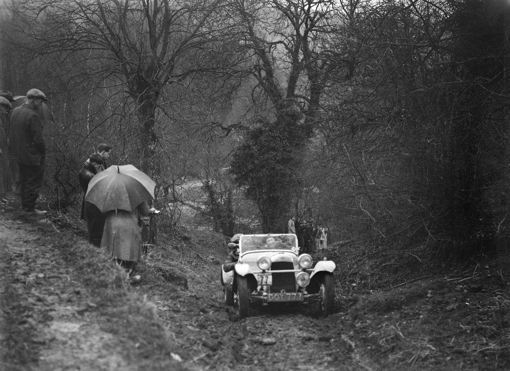 Detail of 1938 HRG Standard Meadows-engined 2-seater of MH Lawson taking part in the Petersfield Trial, 1938 by Bill Brunell
