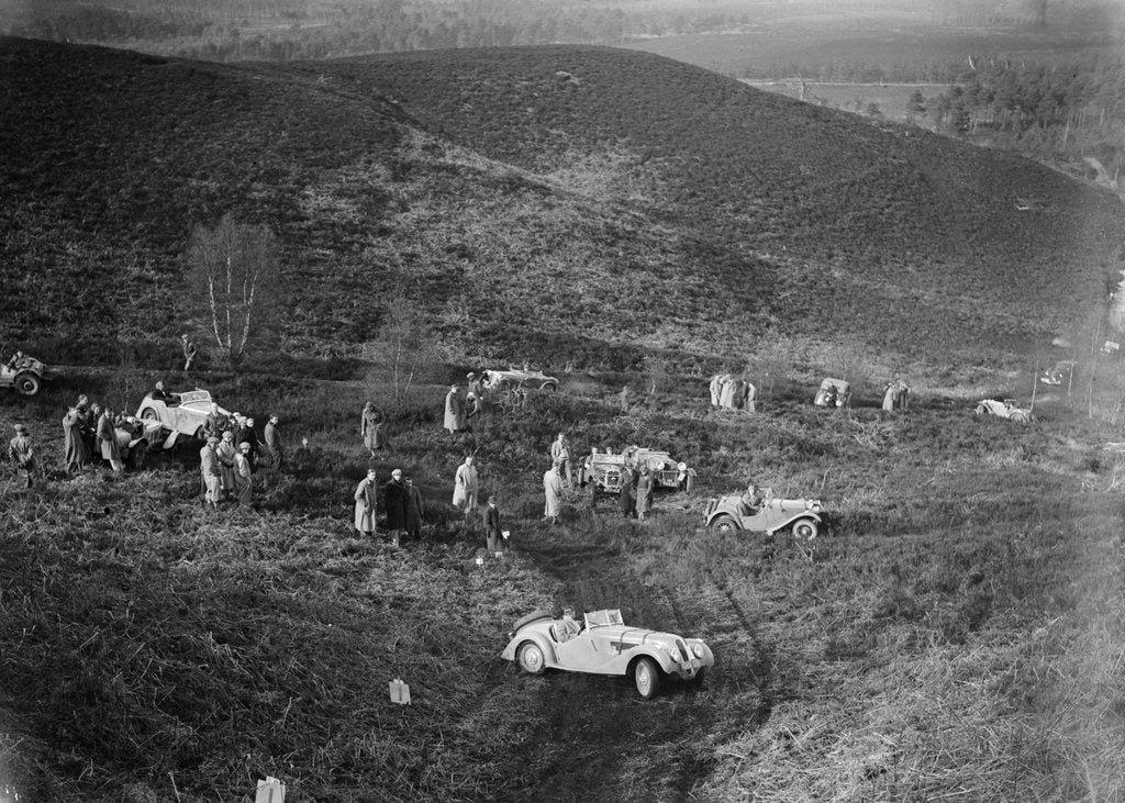 Detail of 1938 Frazer-Nash BMW 328 taking part in a motoring trial, late 1930s by Bill Brunell