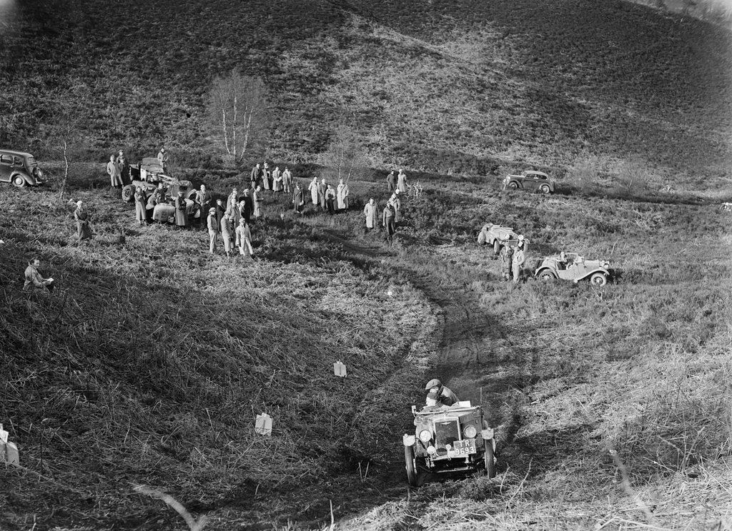 Detail of 1930 Morris Minor Trials Special taking part in a motoring trial, late 1930s by Bill Brunell