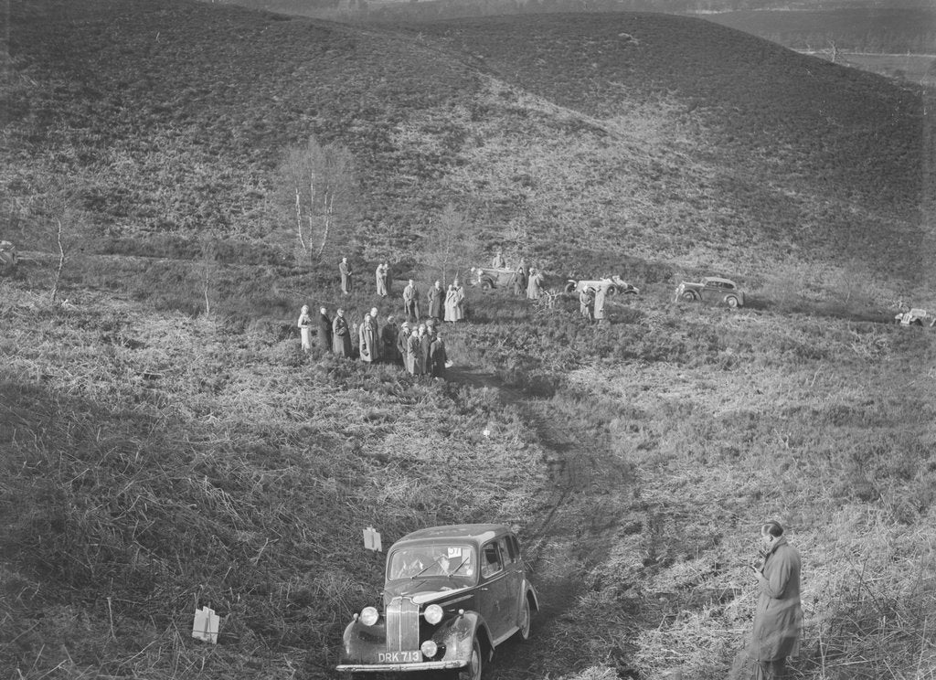 Detail of 1938 Vauxhall Ten taking part in a motoring trial, late 1930s by Bill Brunell