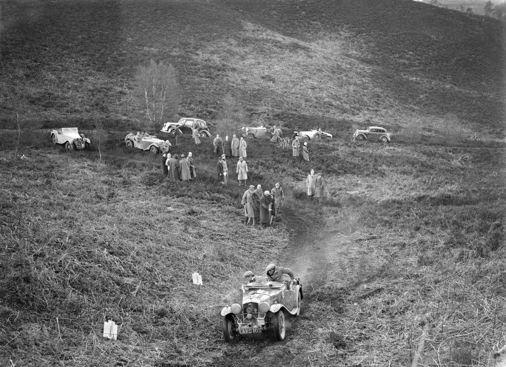 Detail of 1933 Wolseley Hornet 2-seater sports taking part in a motoring trial, late 1930s by Bill Brunell