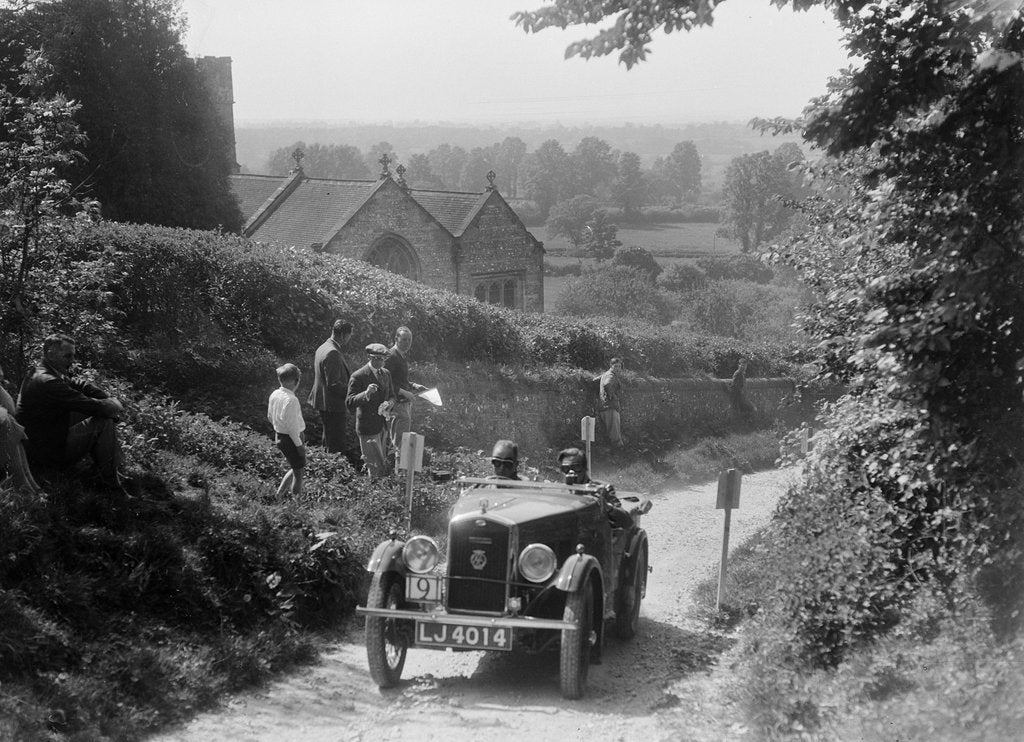 Detail of 1931 Wolseley Hornet taking part in a West Hants Light Car Club Trial, Ibberton Hill, Dorset, 1930s by Bill Brunell