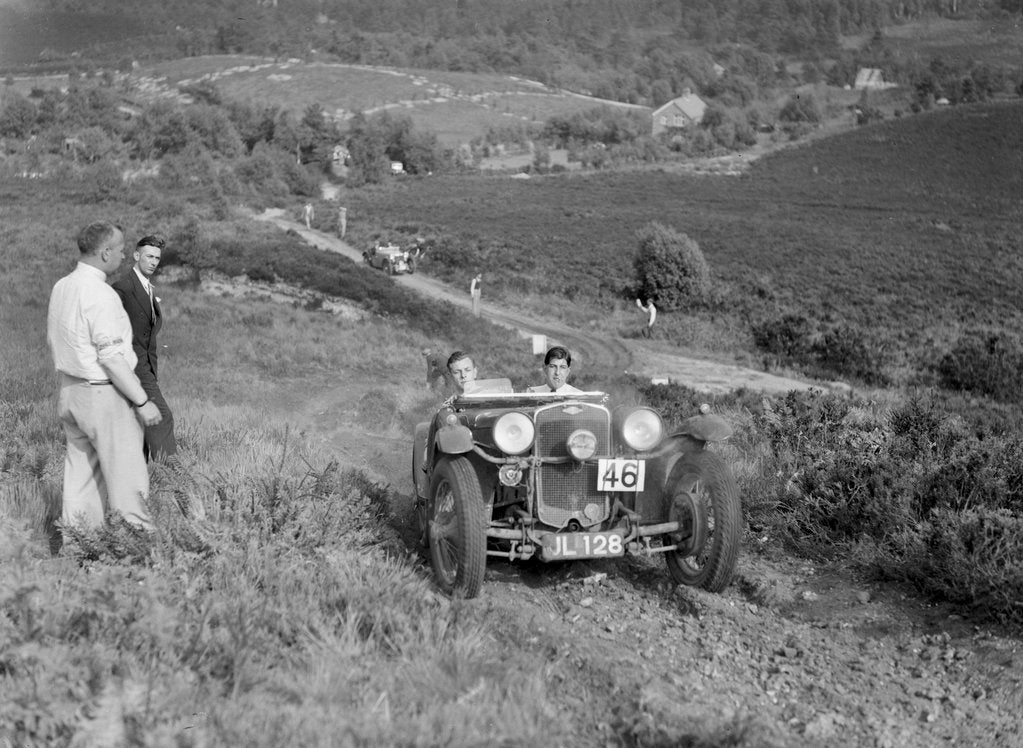 Detail of 1932 Frazer-Nash TT replica taking part in the NWLMC Lawrence Cup Trial, 1937 by Bill Brunell