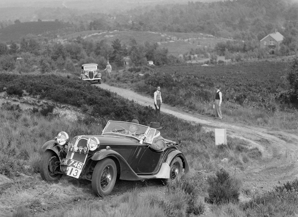 Detail of 1935 Frazer-Nash BMW 315/40 taking part in the NWLMC Lawrence Cup Trial, 1937 by Bill Brunell