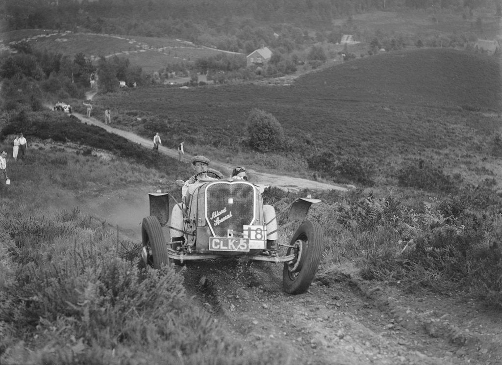 Detail of 1935 Allard Special 2-seater sports taking part in the NWLMC Lawrence Cup Trial, 1937 by Bill Brunell