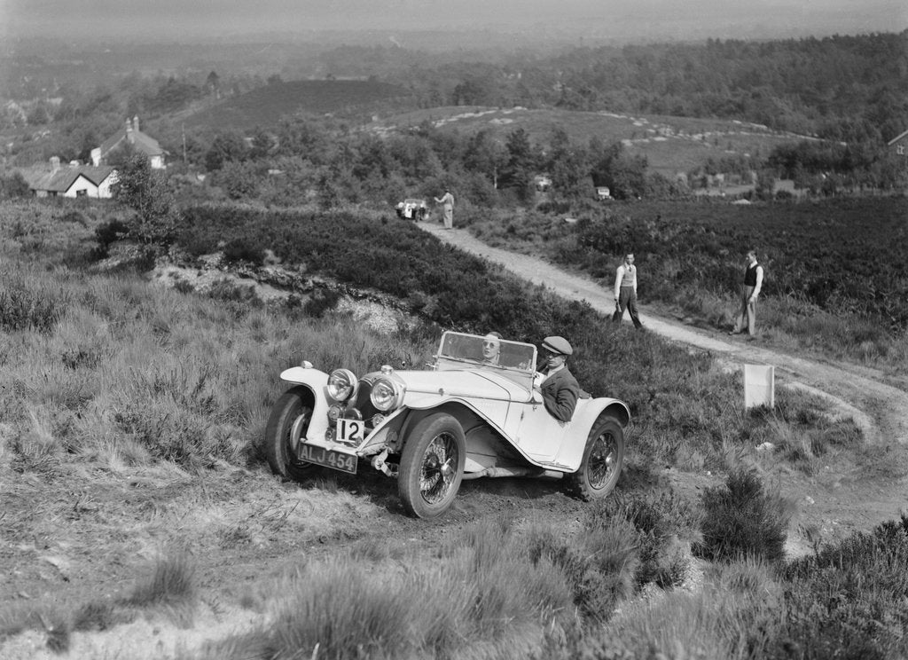Detail of 1935 Riley Imp 2-seater sports taking part in the NWLMC Lawrence Cup Trial, 1937 by Bill Brunell