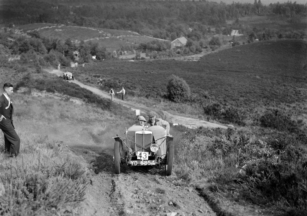 Detail of 1933 MG J2 taking part in the NWLMC Lawrence Cup Trial, 1937 by Bill Brunell