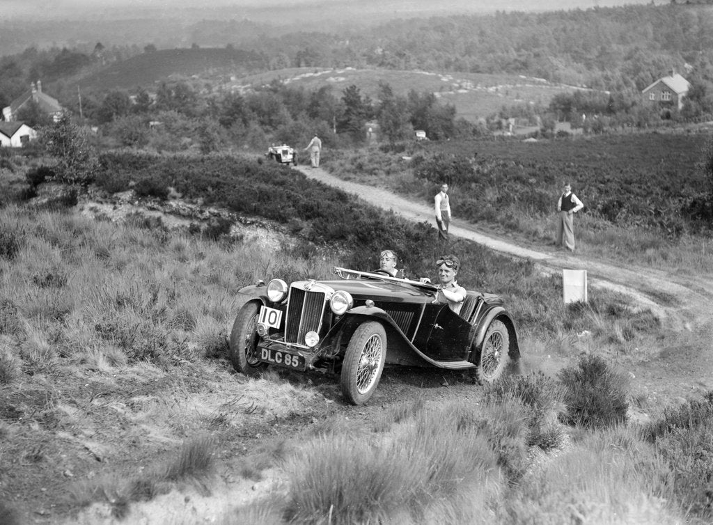 Detail of 1936 MG TA taking part in the NWLMC Lawrence Cup Trial, 1937 by Bill Brunell