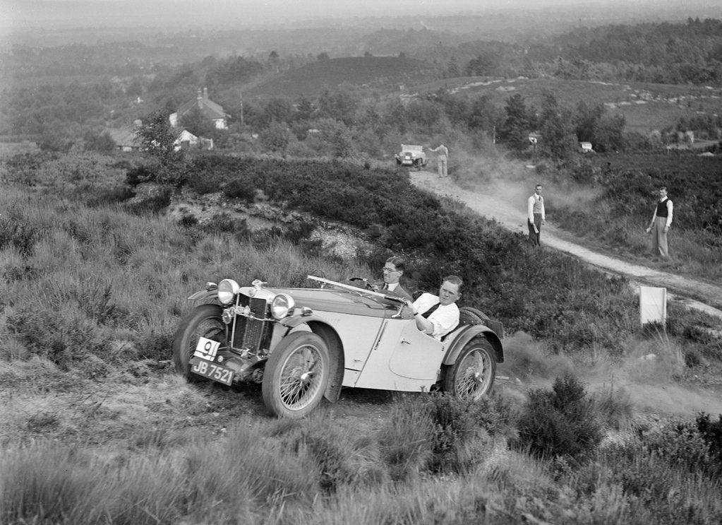 Detail of 1935 MG PB of the Cream Cracker team taking part in the NWLMC Lawrence Cup Trial, 1937 by Bill Brunell