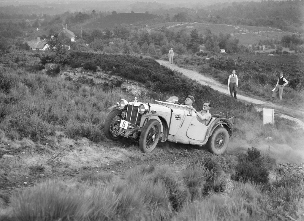 Detail of 1935 MG PA of RM Andrews taking part in the NWLMC Lawrence Cup Trial, 1937 by Bill Brunell