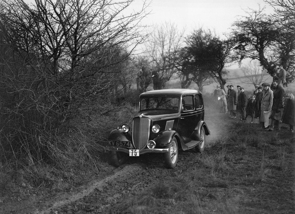 Detail of EGH Arnold's Ford Model Y, Sunbac Colmore Trial, near Winchcombe, Gloucestershire, 1934 by Bill Brunell