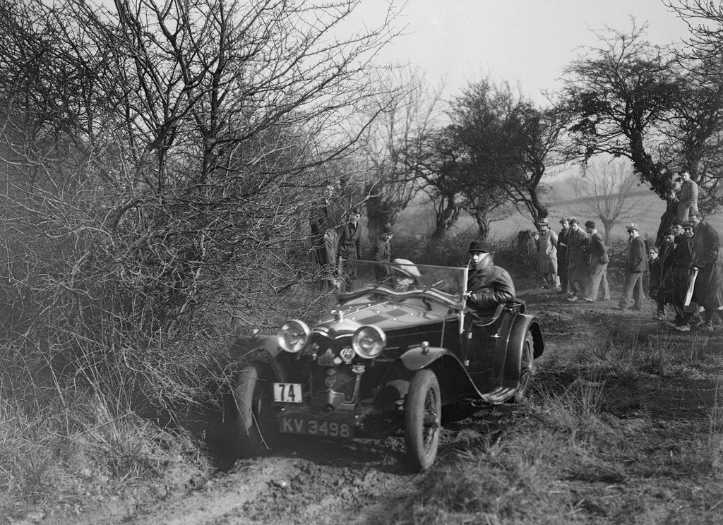 Detail of Riley of G Clifton at the Sunbac Colmore Trial, near Winchcombe, Gloucestershire, 1934 by Bill Brunell
