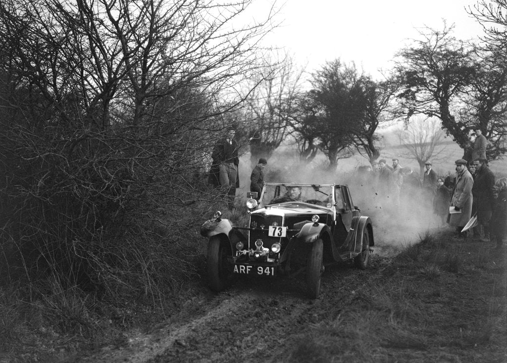 Detail of Riley of C Beddow at the Sunbac Colmore Trial, near Winchcombe, Gloucestershire, 1934 by Bill Brunell