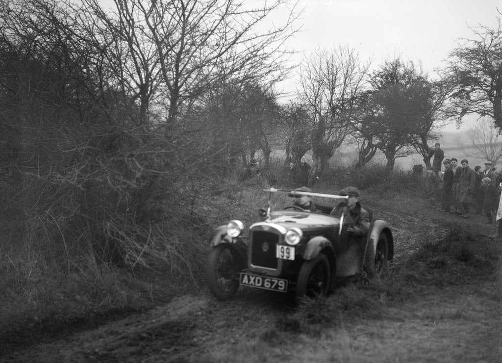 Detail of Austin Nippy of CM Davis at the Sunbac Colmore Trial, near Winchcombe, Gloucestershire, 1934 by Bill Brunell