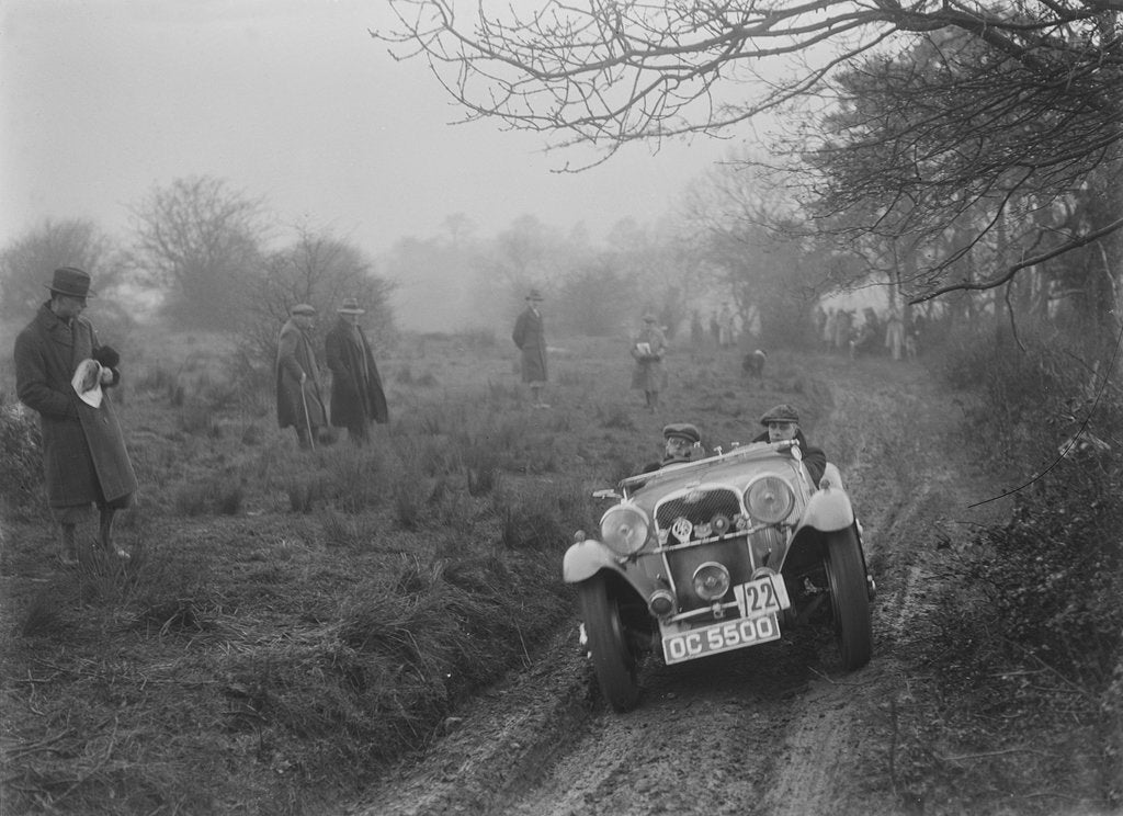 Detail of Singer of JAM Patrick at the Sunbac Colmore Trial, near Winchcombe, Gloucestershire, 1934 by Bill Brunell