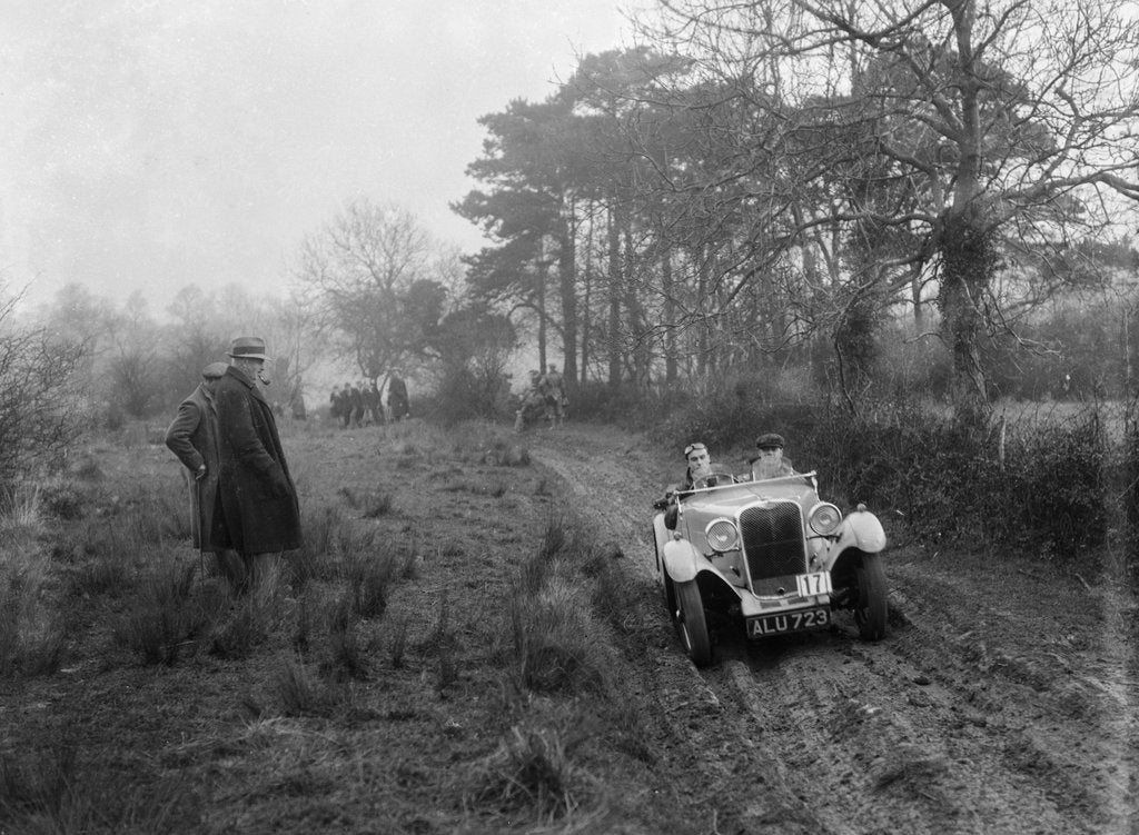 Detail of Singer of DA Loader at the Sunbac Colmore Trial, Gloucestershire, 1934 by Bill Brunell